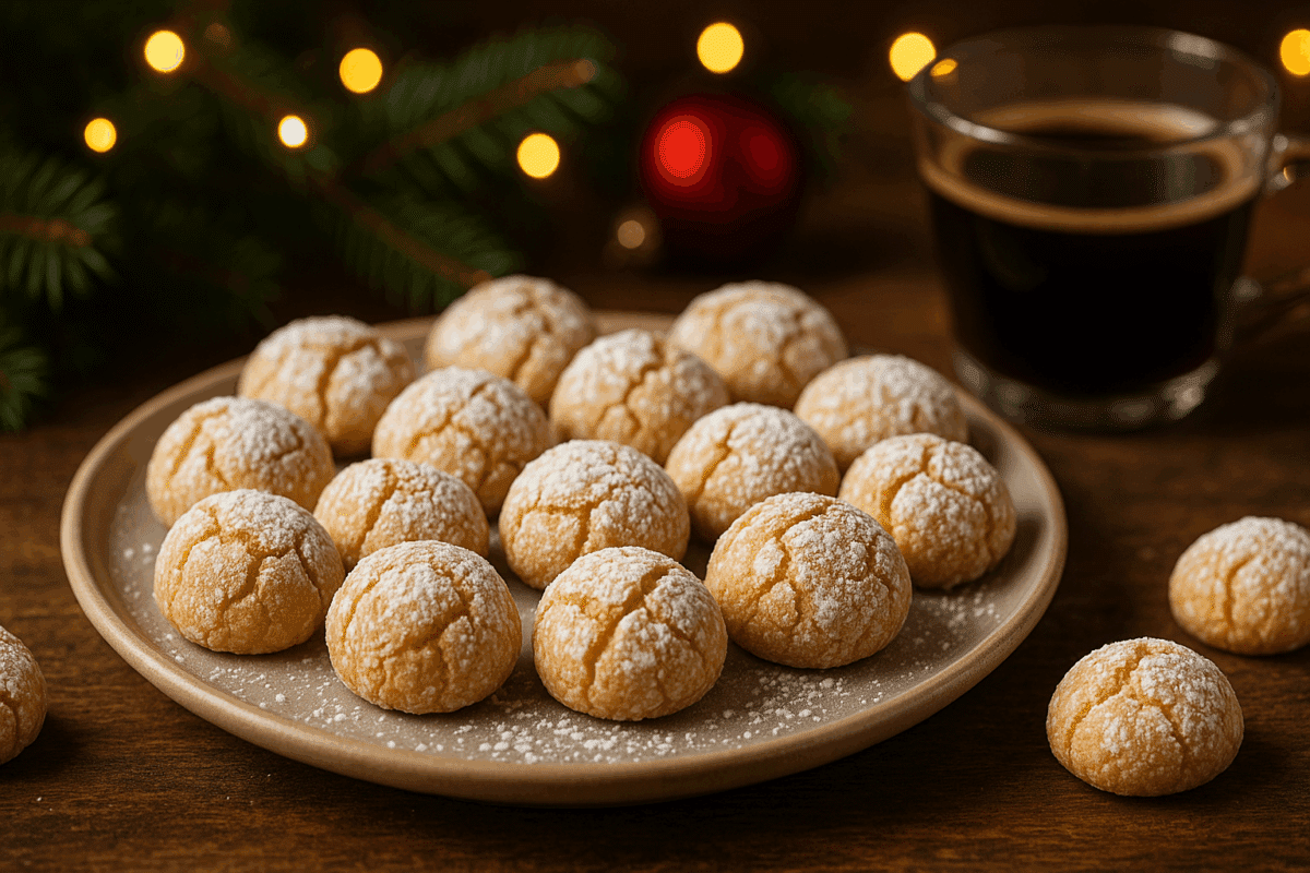 Biscuits amaretti en bouchées croquantes et fondantes