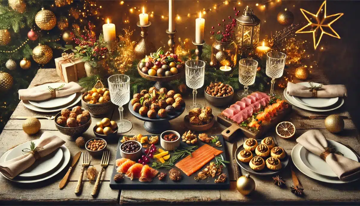 Tablée de bouchées du temps des Fêtes