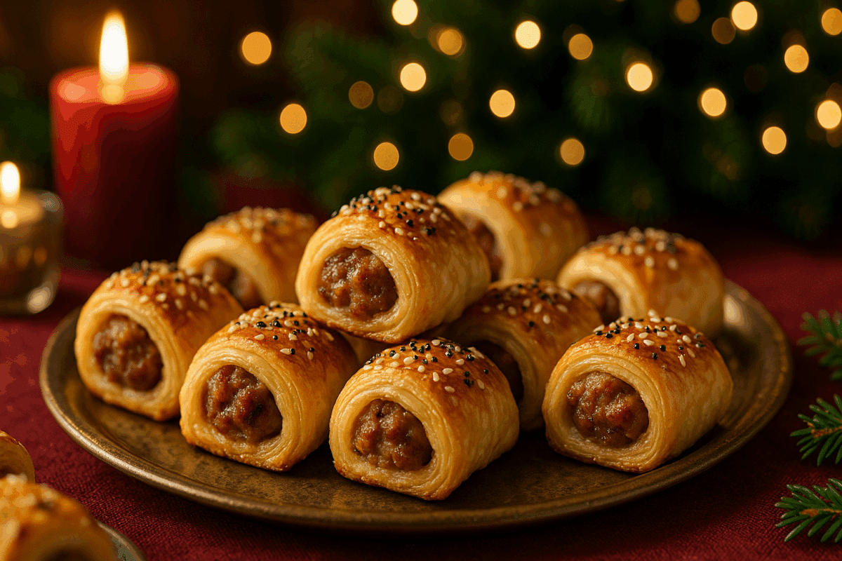 Roulés de pâte feuilletée aux saucisses italiennes