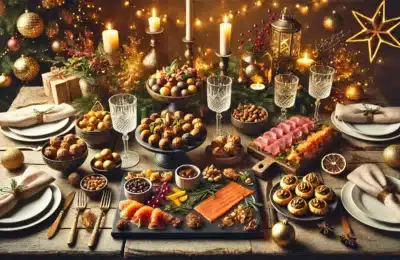 Tablée de bouchées du temps des Fêtes