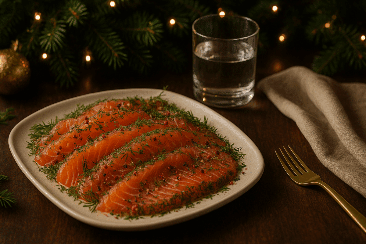 Gravlax de saumon au gin québécois