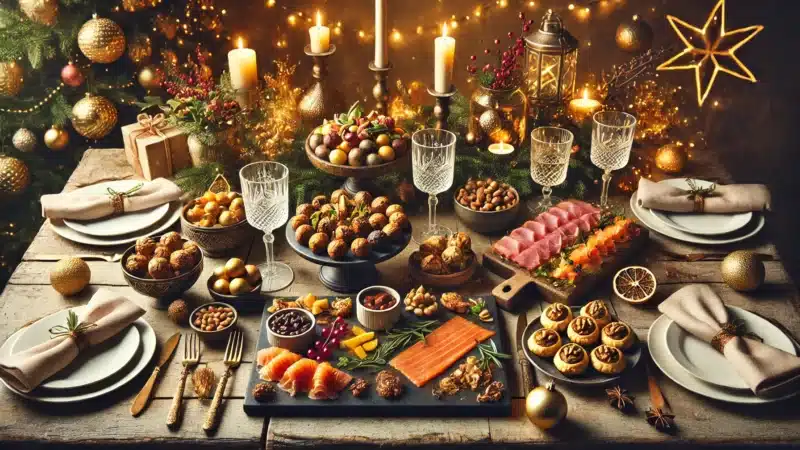 Tablée de bouchées du temps des Fêtes