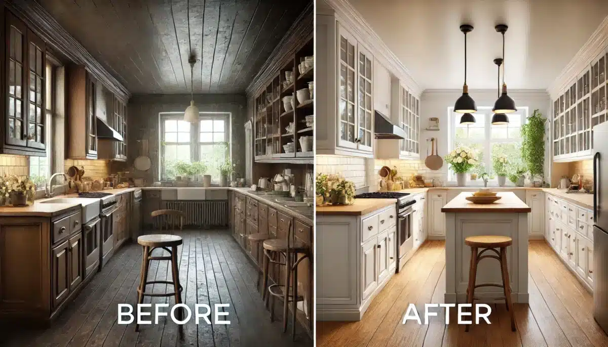 Avant/après : voici comment cette cuisine couloir sombre s’est changée en espace lumineux, ouvert et ultra convivial
