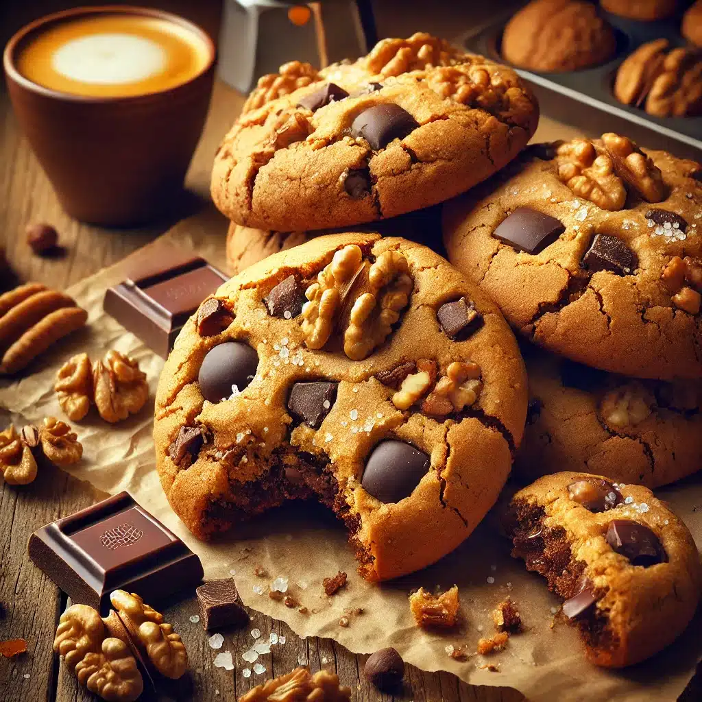 Desserts d'automne : cookies gourmands aux noix et éclats de chocolat