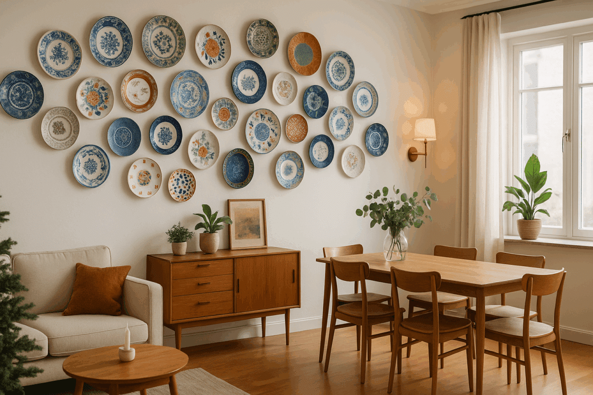 Ces murs d'assiettes révolutionnent la déco : découvrez l'héritage qui fait sensation !
