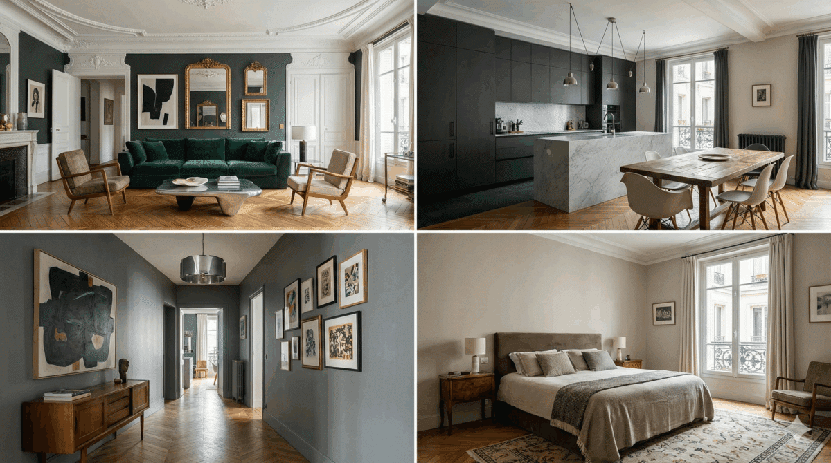 Cet appartement Parisien révolutionne l'art du mélange des styles !