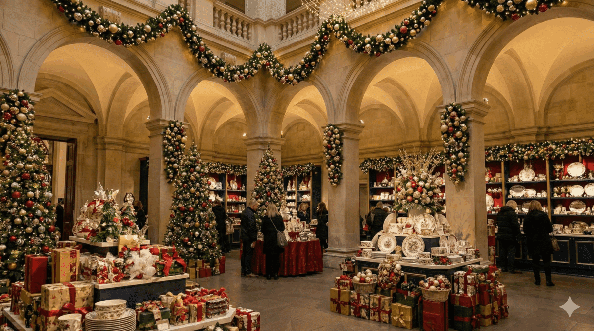 boutique de Noël féerique au cœur de Buckingham