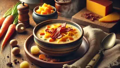 Découvrez le secret gourmand de l'hiver : cette soupe au lard fumé qui réchauffe et émerveille !