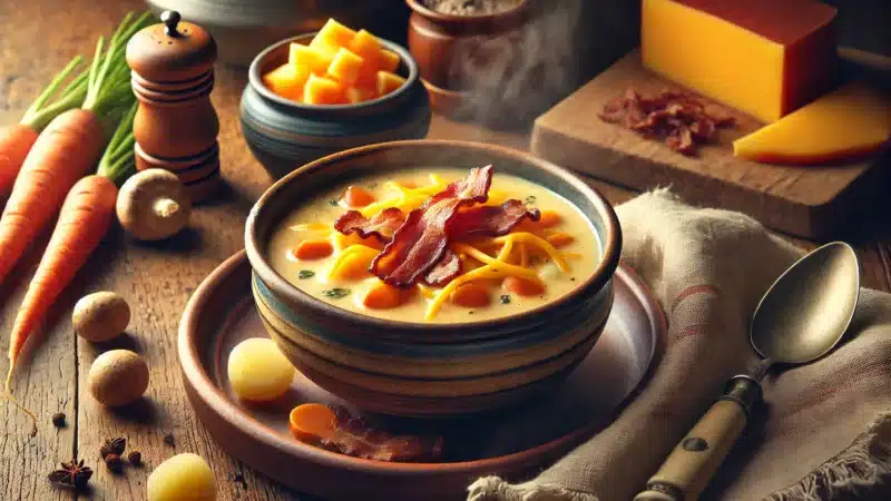 Découvrez le secret gourmand de l'hiver : cette soupe au lard fumé qui réchauffe et émerveille !