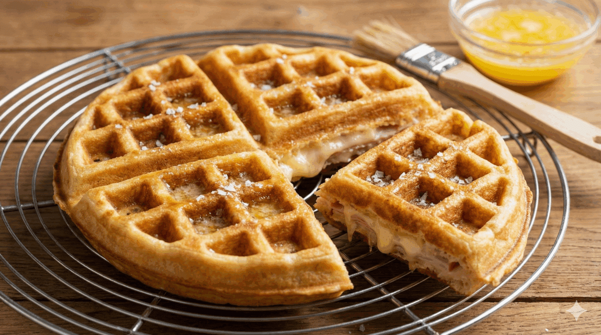 Le croque-monsieur gaufre de Norbert Tarayre : le snack étonnant qui disparaît en quelques minutes