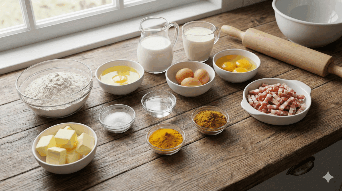 ingrédients de la quiche lorraine façon Norbert