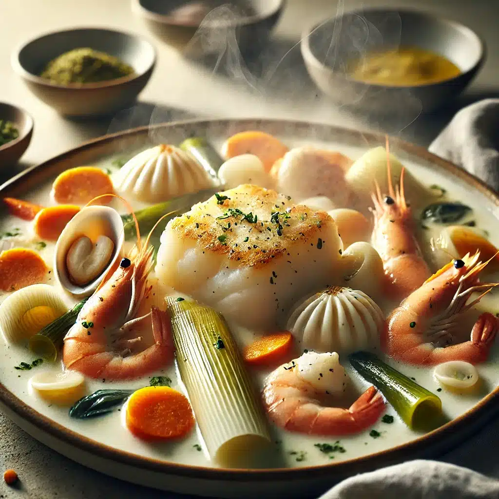 Blanquette de lotte aux fruits de mer