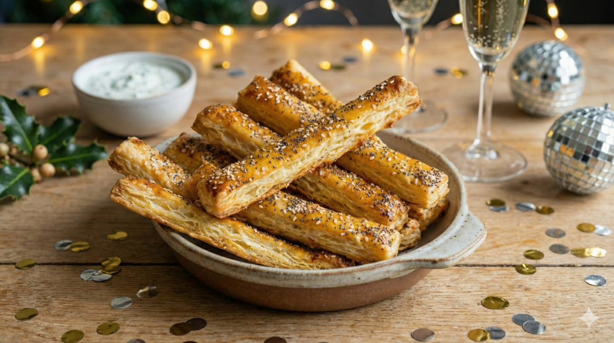Bâtonnets feuilletés au parmesan, l’apéro chic qui change des toasts