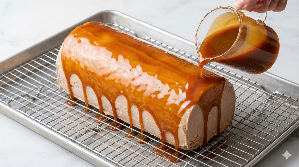 Nappage au caramel et décoration