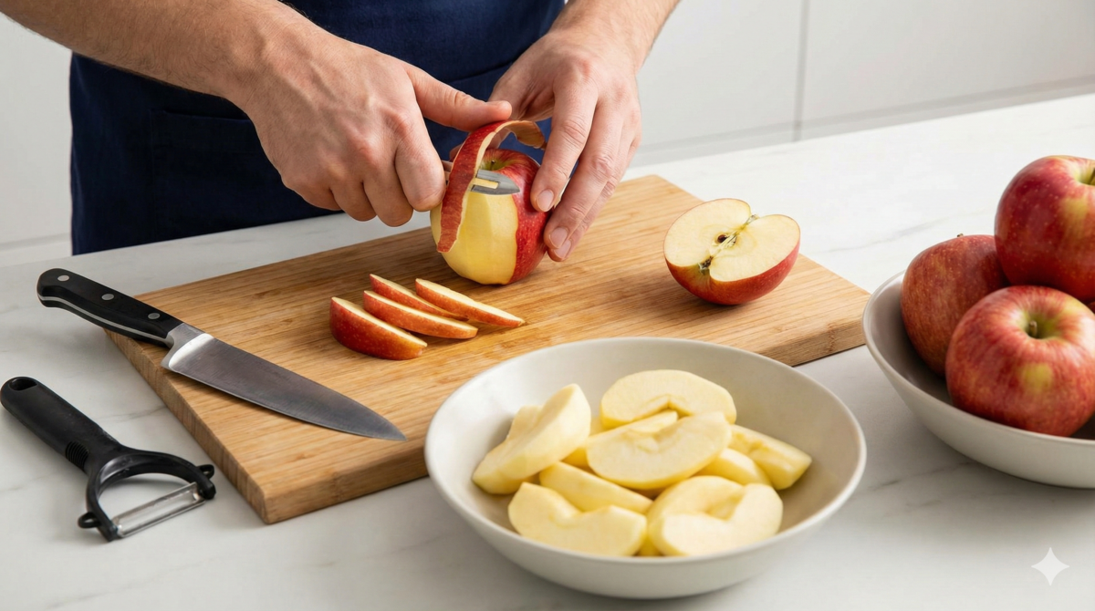 Préparer les pommes