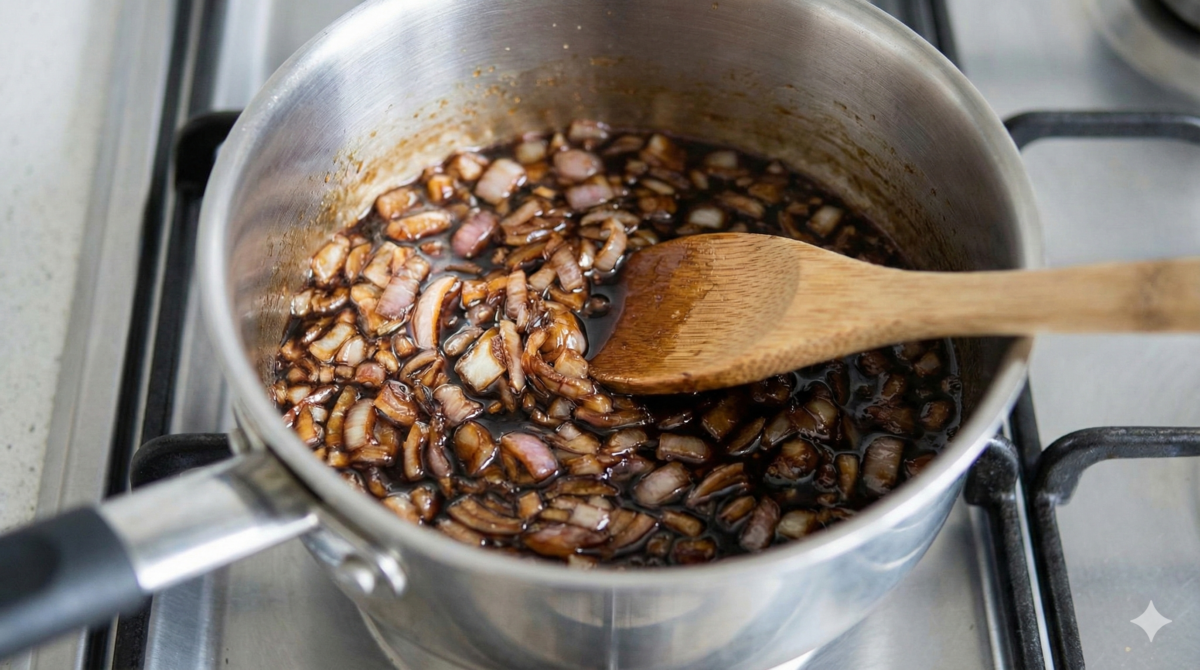 Préparer la sauce miel–balsamique