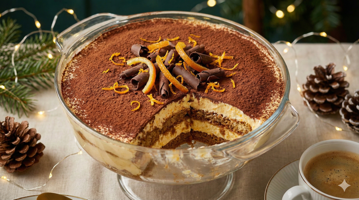 tiramisu de Noël pain d’épices–orange