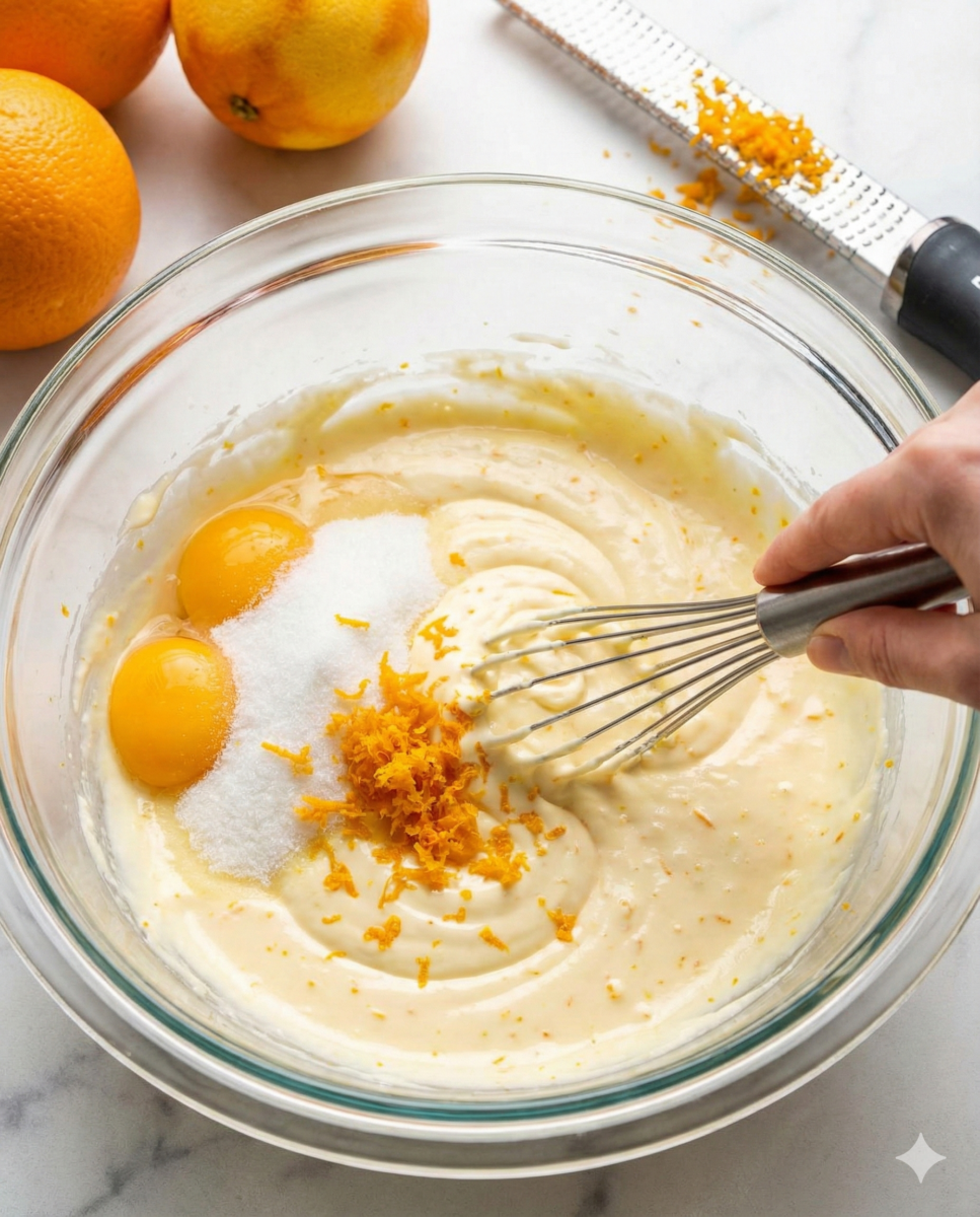 Préparer l’imbibage et la crème mascarpone à l’orange