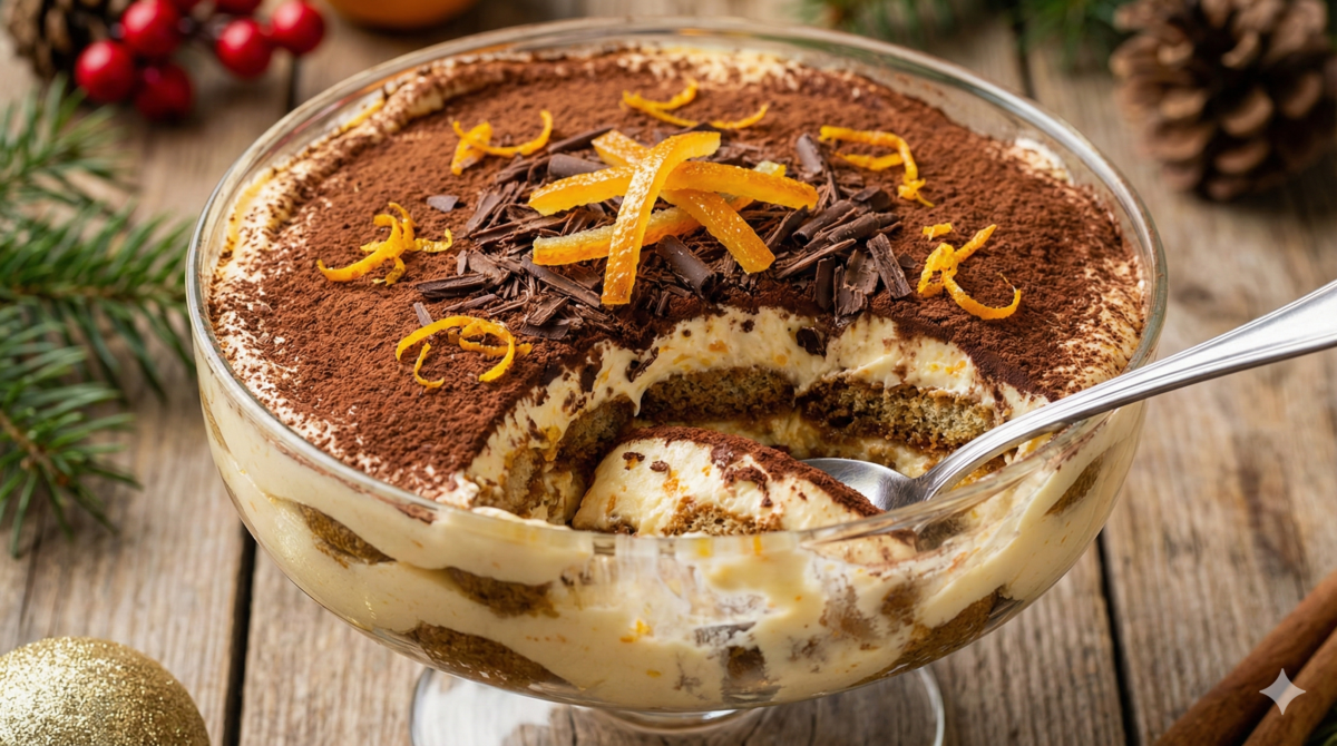 Ce tiramisu de Noël pain d’épices–orange qu’on ne connaissait pas va devenir un incontournable