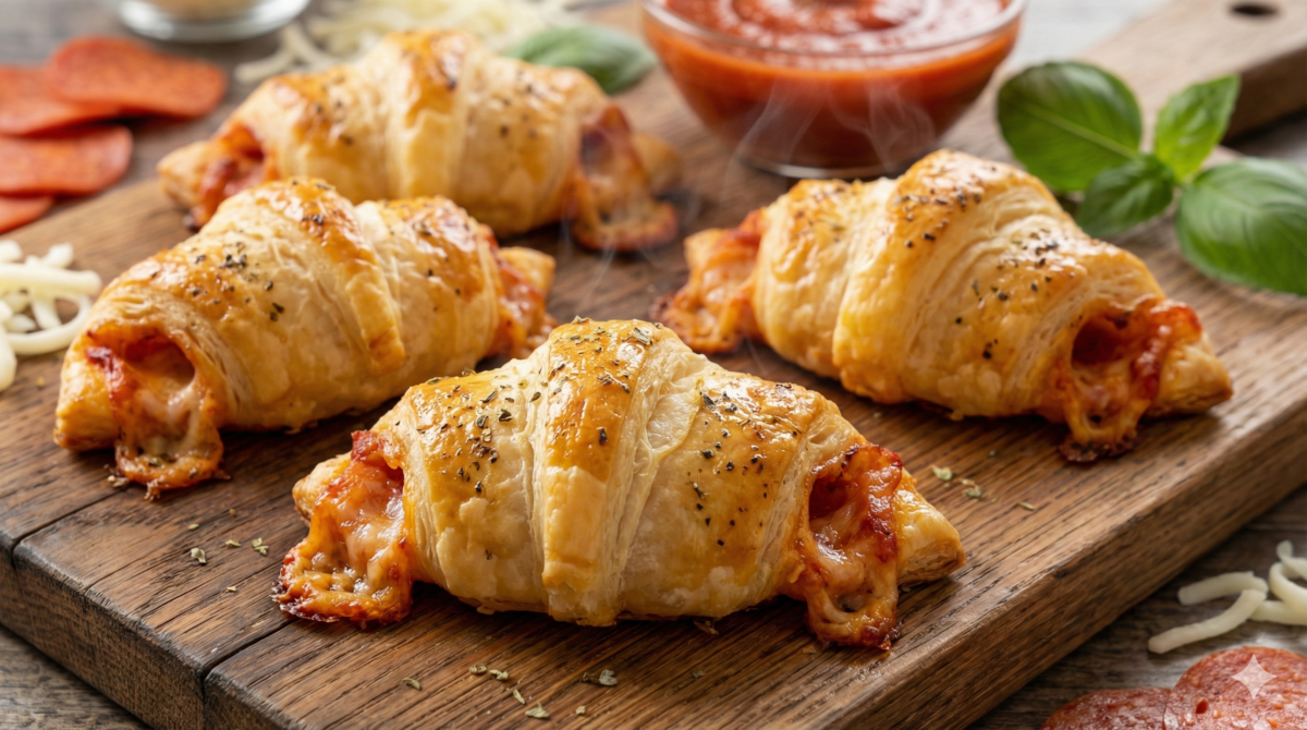 Ces mini croissants aperitif gout pizza jambon fromage font un carton a chaque soiree : tout le monde m’en redemande