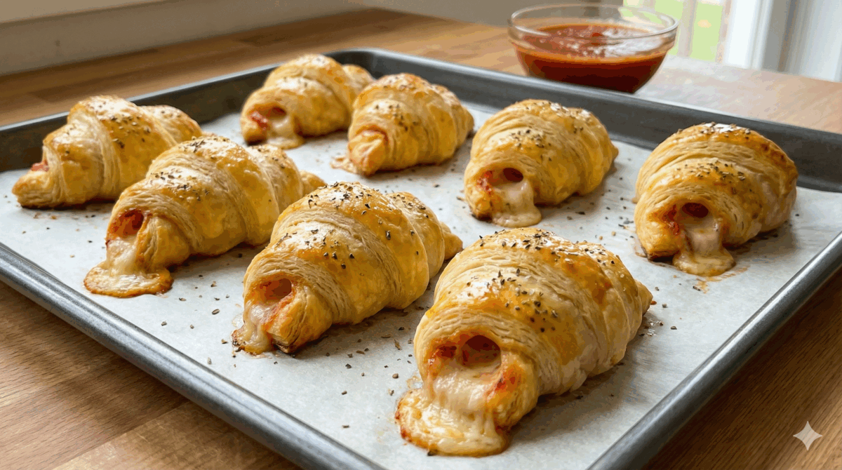 Cuisson des mini croissants