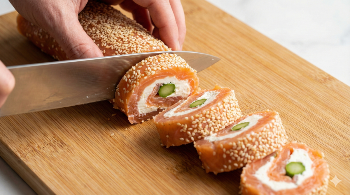 Trancher et décorer avant de servir