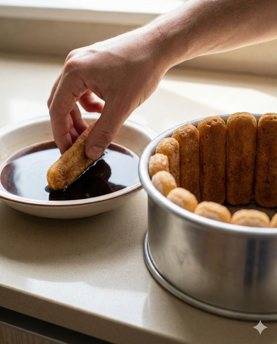Préparer le sirop et tapisser le moule