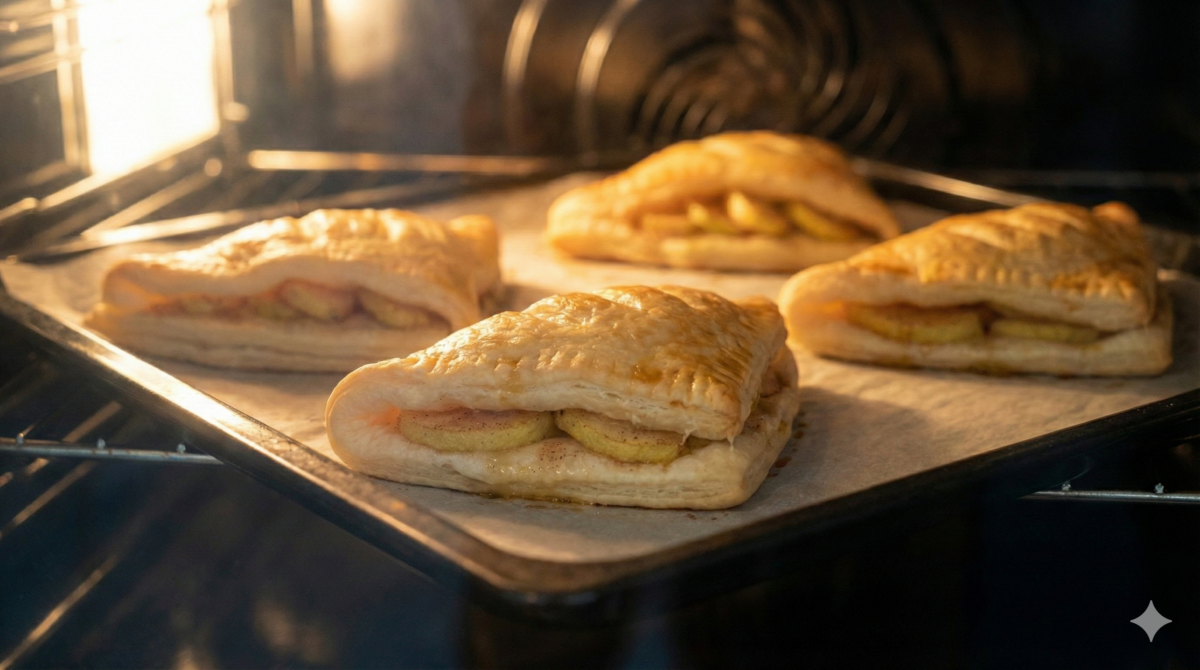 Cuisson et service des chaussons aux pommes
