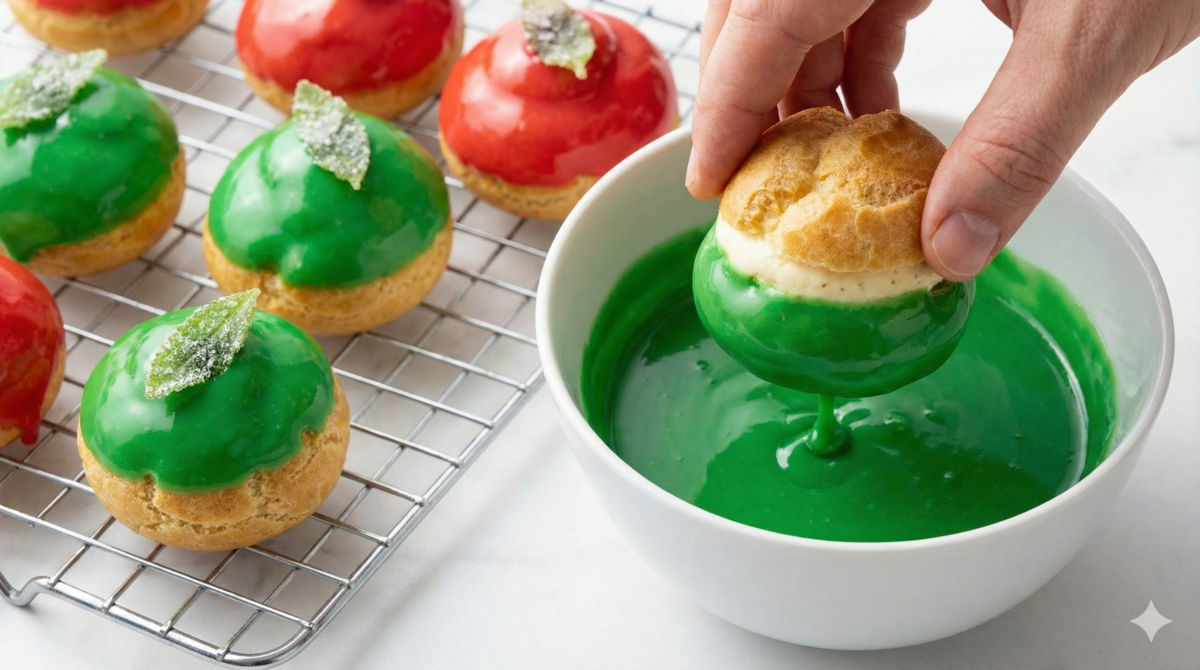 Glaçage coloré de Noël