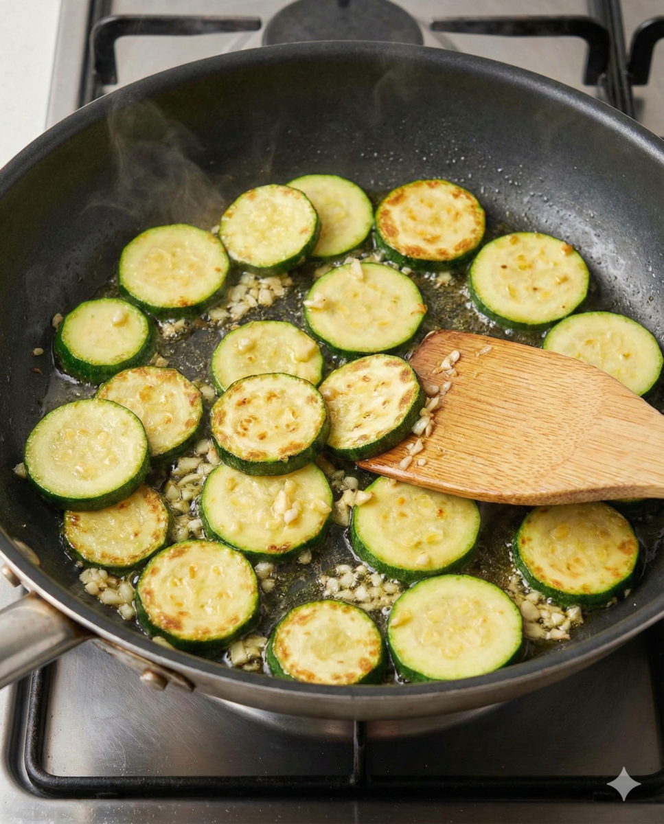 préparation des courgettes