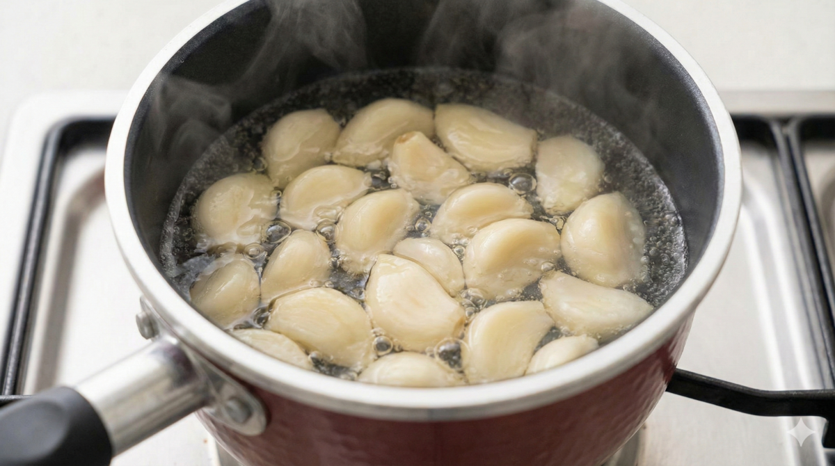 Adoucir l’ail pour une crème toute douce