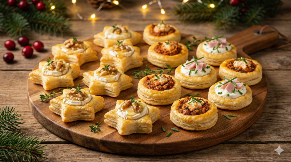 Feuilletés apéritifs de réveillon : une pâte, trois garnitures irrésistibles et zéro stress pour briller à Noël
