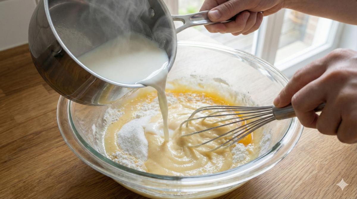 Verser le lait chaud sans cuire les œufs