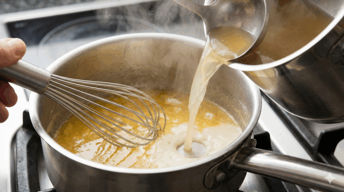 Préparation de la Sauce Onctueuse de la blanquette de dinde