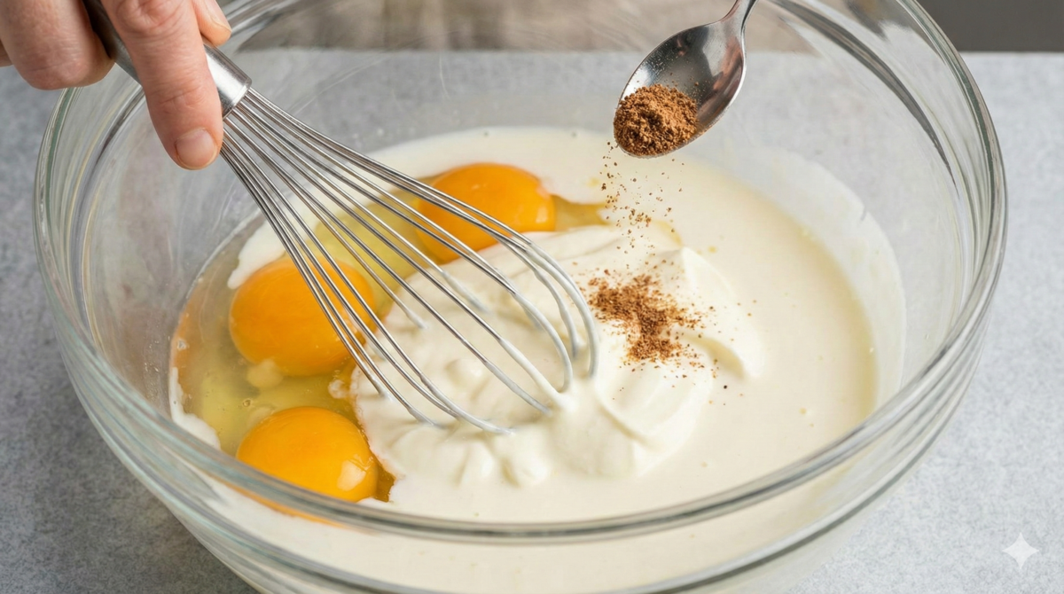 Préparer l’appareil à quiche