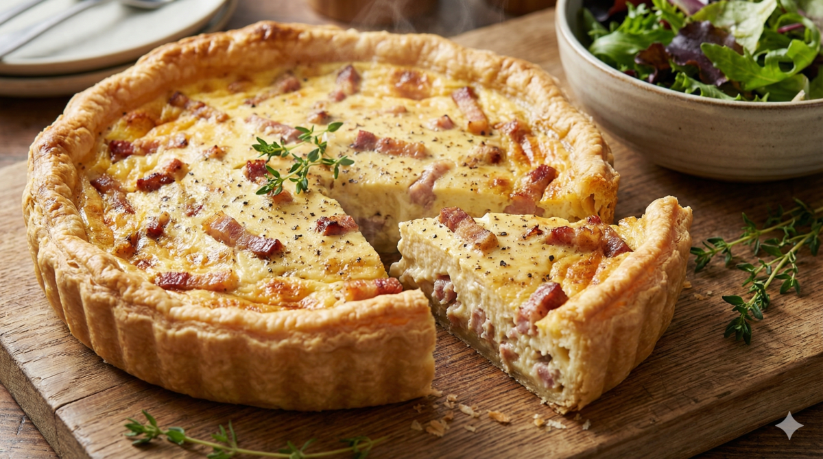 La quiche lorraine maison prete en quelques minutes de preparation : ultra simple, ultra gourmand