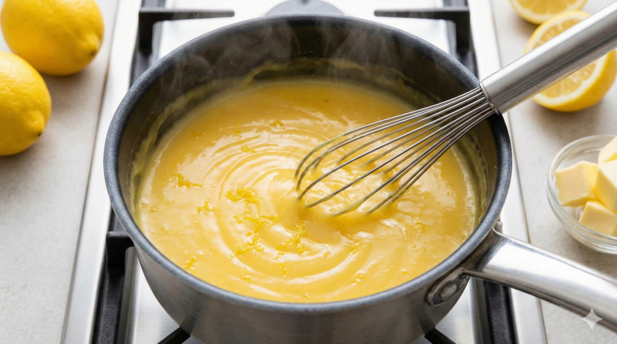 Voici la réalisation de la crème au citron.