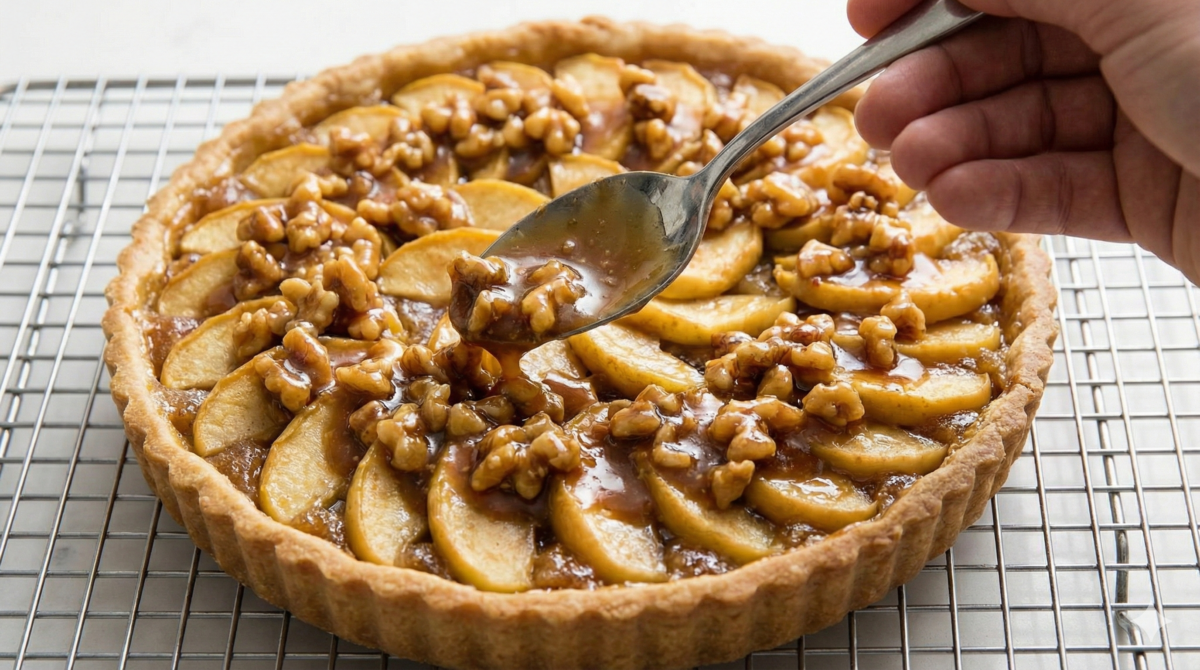 Noix caramélisées et finition