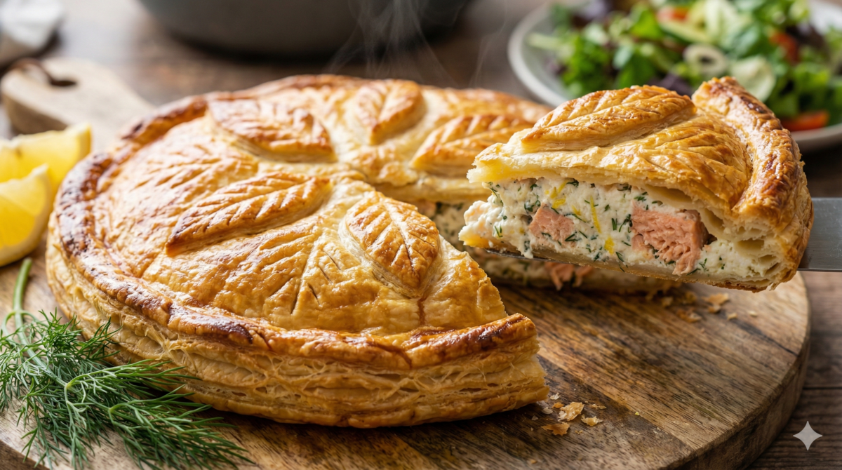 La tourte au saumon sans béchamel : plus légère, toujours ultra fondante