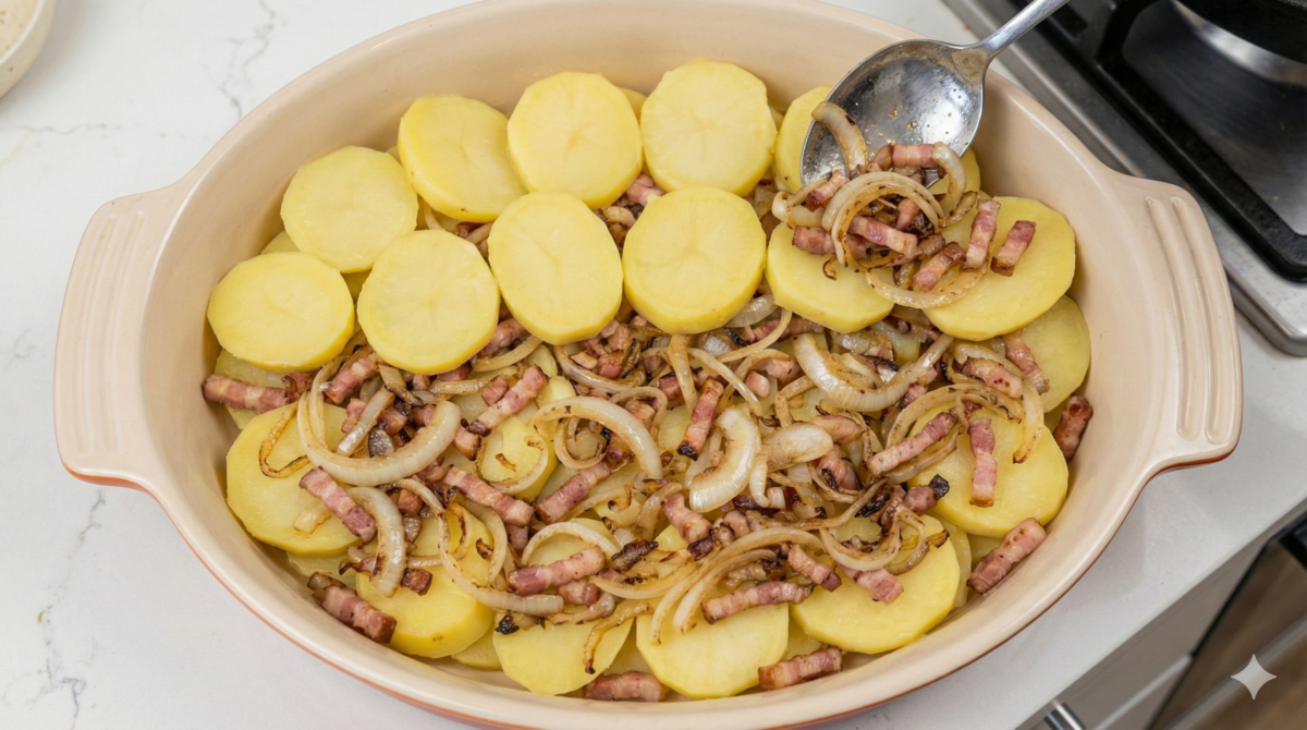 Monter le gratin en couches bien gourmandes