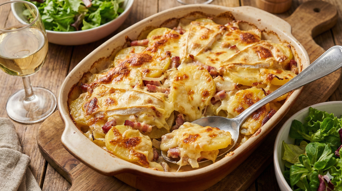 La vraie tartiflette savoyarde traditionnelle qui réchauffe tout le monde autour de la table
