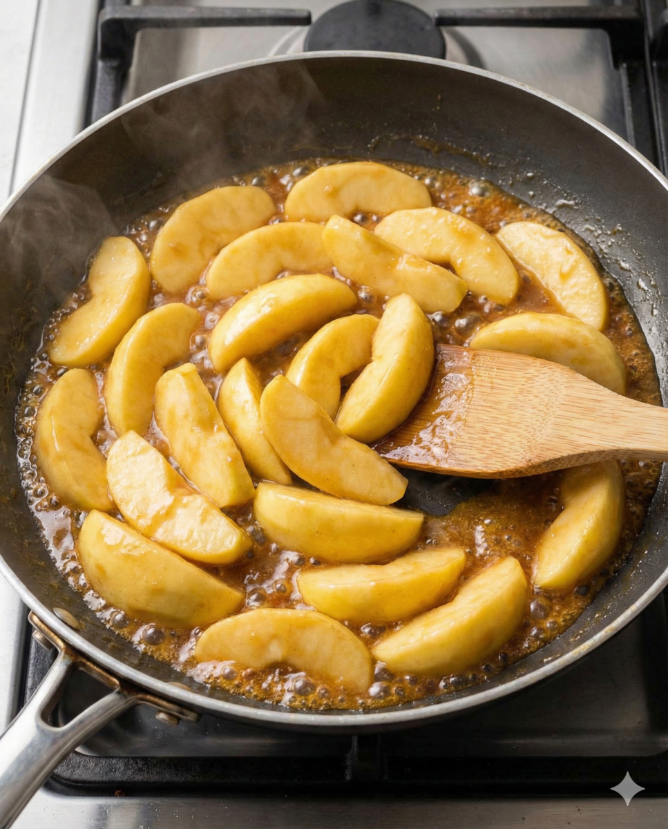 Les pommes au caramel beurre salé