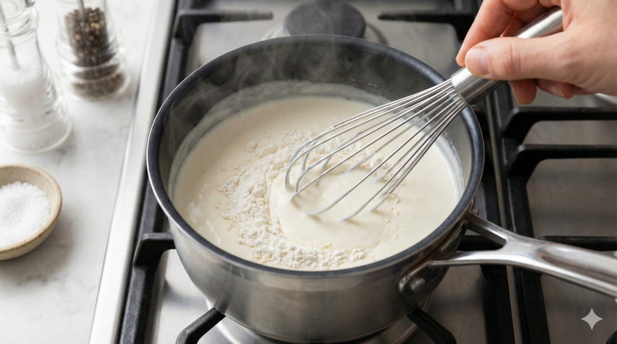 Préparer la sauce à la crème