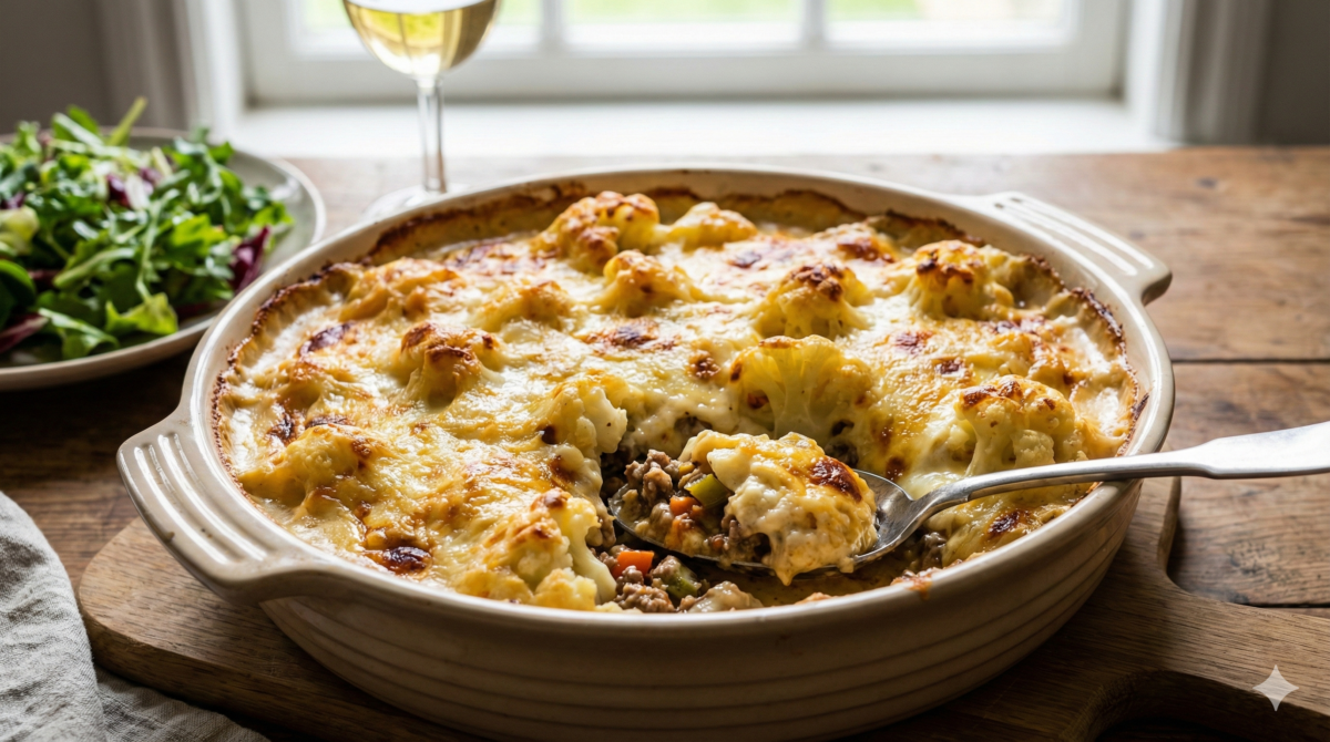 Le gratin de chou-fleur sur viande hachée qui réconcilie tout le monde avec les légumes