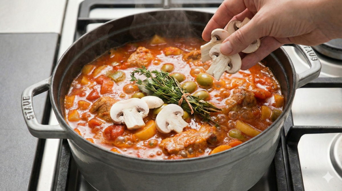 Finaliser avec les champignons