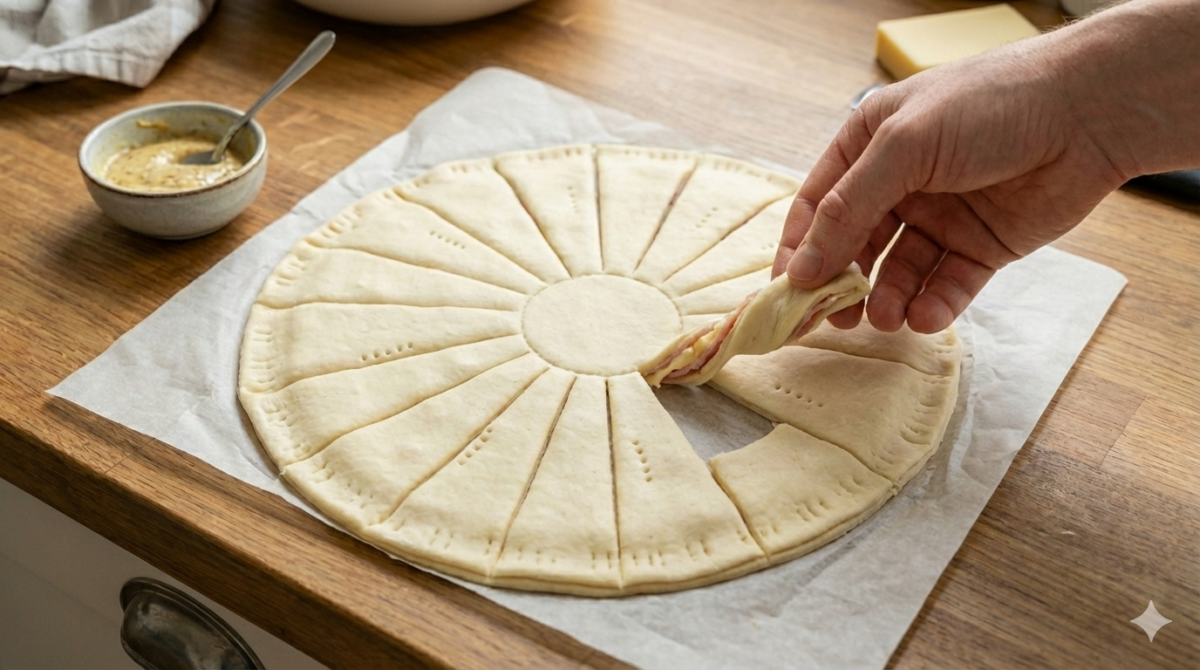 Découper les rayons et les torsader