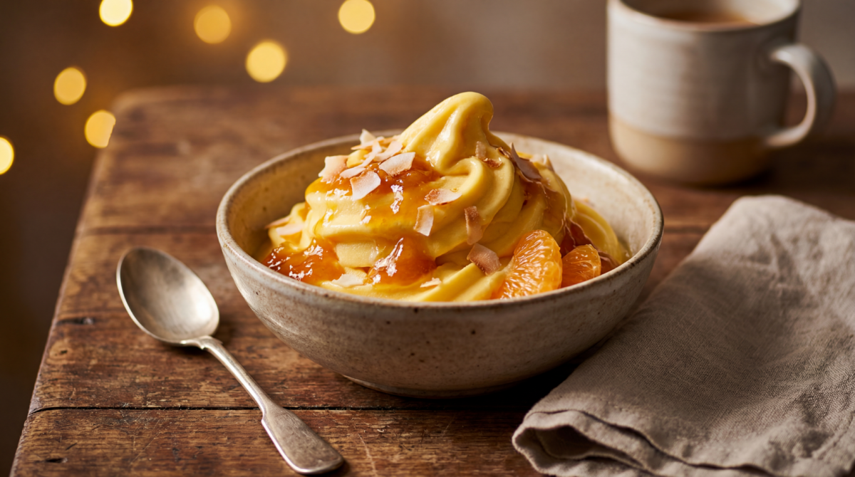 Le yaourt glacé mangue-clémentine prêt en 5 minutes va devenir votre dessert préféré de l’hiver