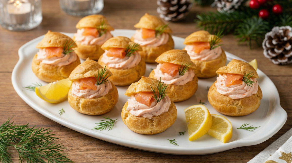 Les petits choux au saumon qui disparaissent en 2 minutes à l’apéro