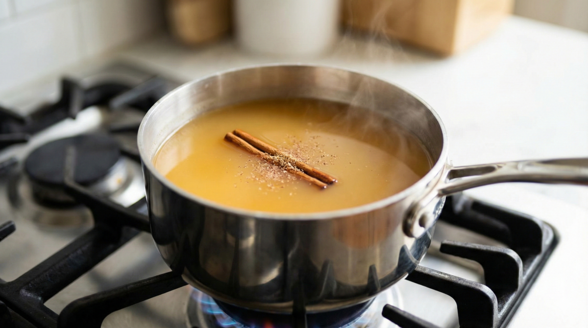 Réchauffer le cidre de pomme