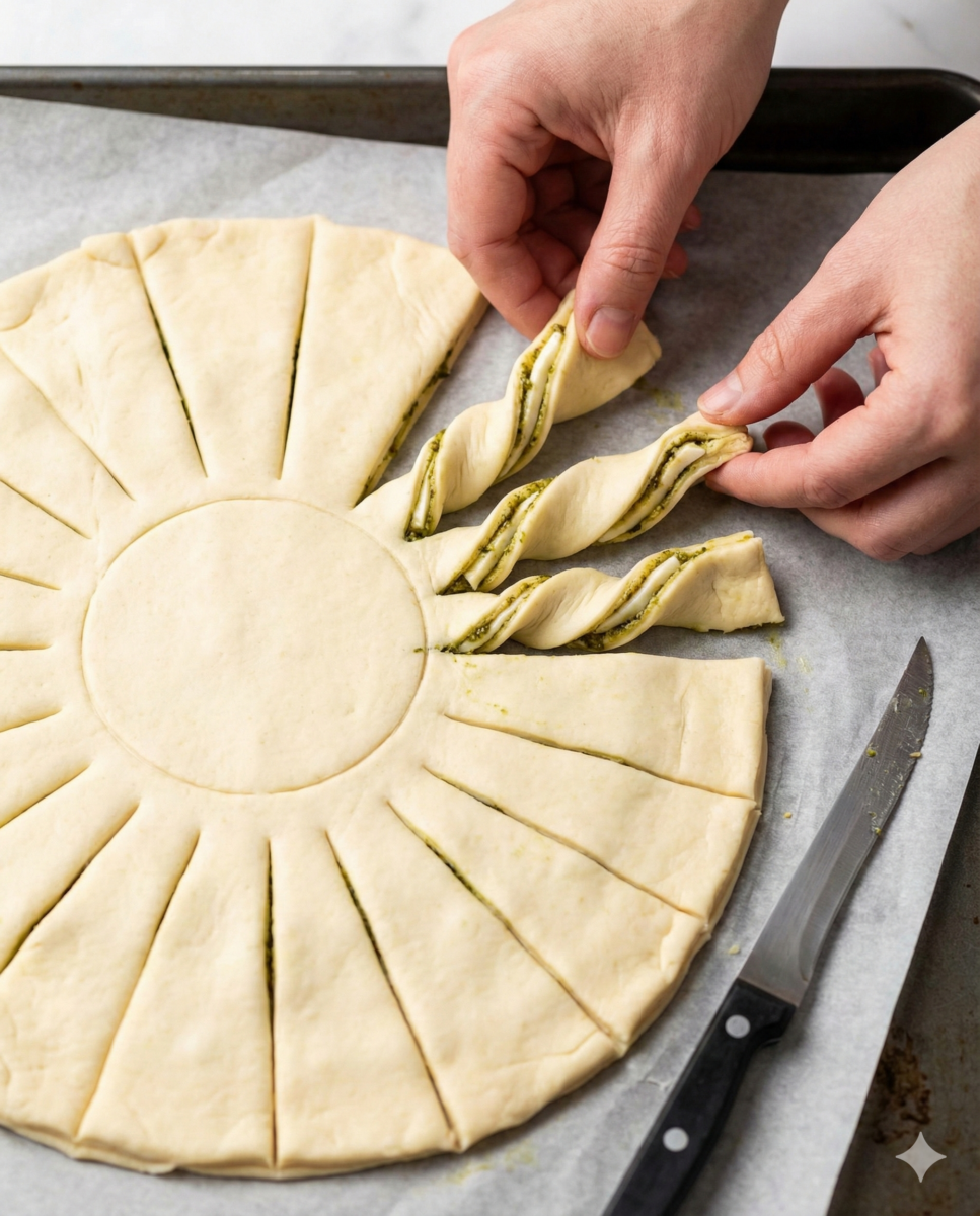 Former les torsades, dorer et cuire